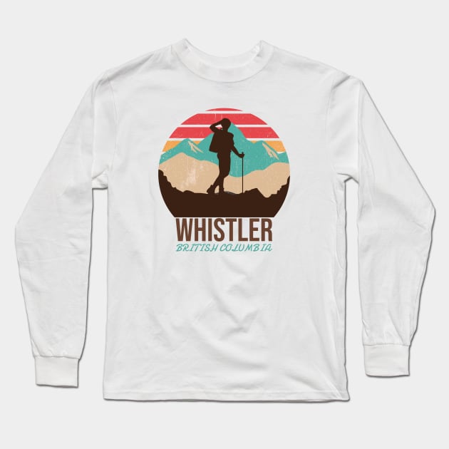 Whistler, British Columbia Hiking Long Sleeve T-Shirt by Mountain Morning Graphics